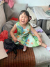 G.DUCKKIDS小黃鴨女童連衣裙夏季新款兒童公主裙田園風(fēng)中小童女寶寶背心裙子 綠色 100 尺碼2~3歲【 90-100cm】cm 曬單實拍圖