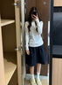 緋垚日系學(xué)院風(fēng)半身裙百搭純色女傘裙高腰遮肉顯瘦中裙五分裙蓬蓬裙 XL 曬單實(shí)拍圖