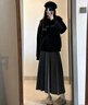 自由系灰色高腰a字百褶半身裙女2025夏季新款正裝裙子顯瘦中長款西裝裙 曬單實拍圖