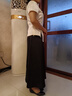 婭麗達(dá)優(yōu)雅高級流光緞面絲滑長款裙子女2025新款松緊腰春季半身裙 氣質(zhì)黑 常規(guī) (A0) L 曬單實(shí)拍圖