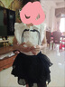 童樓夢女童套裝2025新款洋氣女寶寶中大童短袖上衣新中式百褶裙兩件套 黑白色兩件套 110 cm(適合身高100cm左右) 曬單實(shí)拍圖