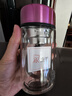 希諾雙層玻璃杯小容量迷你口袋杯小巧可愛便攜水杯男女花茶耐熱喝水杯 珠光紅 180ml 曬單實拍圖