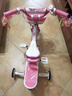 優(yōu)貝（RoyalBaby）兒童自行車兒童單車小孩女童單車3-6-9歲腳踏車珍妮公主 經(jīng)典款-粉白 12寸 曬單實拍圖