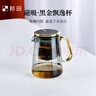邦田（Bonston）飄逸杯一鍵過濾磁吸泡茶壺茶水分離簡約玻璃內膽茶具套裝高檔禮盒 黑金色700ml+恒溫寶 曬單實拍圖