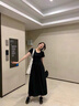 堤姆斯黑色連衣裙子女2025新款夏季法式赫本風(fēng)小黑裙梨型身材高級(jí)感長裙 黑色 M 【建議95斤-105斤】 曬單實(shí)拍圖