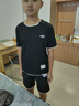JEEP SPIRIT吉普套裝男夏季圓領(lǐng)短袖T恤短褲運動(dòng)休閑兩件套 黑色-黑白 M 曬單實(shí)拍圖