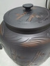 茗垚紫陶建水紫陶茶葉罐陶瓷家用大號30餅茶缸防潮米缸存茶密封罐普洱茶罐 5號 竹子  送密封布 28餅 曬單實(shí)拍圖