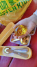 沃德百惠（WORTHBUY）316L不銹鋼兒童調(diào)羹喂飯勺小學(xué)生餐叉勺元寶勺帶收納盒勺子套裝 達(dá)達(dá)獅元寶勺+餐叉+收納盒 曬單實(shí)拍圖