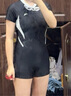 安踏（ANTA）泳衣女士連體平角游泳衣女遮肚防曬顯瘦保守抗氯速干溫泉運動泳裝 曬單實拍圖