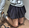 吻過(guò)短裙半身裙女夏季2025新款白色花苞裙小個(gè)子a字顯瘦顯高蓬蓬裙褲 黑色【花苞褲裙】 XL 126-145斤 曬單實(shí)拍圖