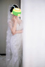 勤馳晨袍新娘高級感出嫁輕婚紗禮服小個子女訂婚結婚法式魚尾小眾新男 齊地綁帶款送頭紗+手套 M 均碼 曬單實拍圖