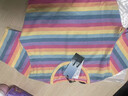 JEEP SPIRITJEEP吉普名牌純棉短袖t恤女夏季2025新款中年媽媽條紋小個(gè)子上衣T 粉藍彩條 M 【80-95斤】 曬單實(shí)拍圖