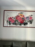 迅典國畫(huà)富貴牡丹掛畫(huà)餐廳客廳裝飾畫(huà)純手繪真跡字畫(huà)沙發(fā)背景墻畫(huà)壁畫(huà) 花開(kāi)富貴 實(shí)木帶框83*163厘米 曬單實(shí)拍圖