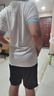 川崎（KAWASAKI）羽毛球服兒童圓領短袖套裝夏季青少年服裝套裝上衣+短褲運動 兒童套裝 A4806 白色/黑色 160 曬單實拍圖