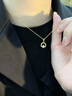 中國黃金（CHINA GOLD）黃金項鏈足金莫比烏斯環(huán)吊墜金鉆工藝鎖骨鏈婦女節生日禮物送女友 莫比烏斯吊墜 約1g【金鉆工藝-贈銀鏈】 曬單實(shí)拍圖