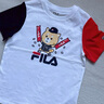 FILA KIDS斐樂童裝兒童套裝2025年夏新款男童短袖短褲休閑兩件套 標(biāo)準(zhǔn)白-WT 120 曬單實(shí)拍圖