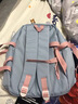 潮走德國品質(zhì)2025新款書包小學(xué)生女生三到六年級女孩大容量護(hù)脊減負(fù) 紫色小號+徽章+萌兔子掛件 曬單實(shí)拍圖