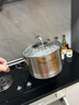 凌豐（LINKFAIR） 凌豐304不銹鋼單柄奶鍋寶寶輔食鍋  熱牛奶煮面奶鍋湯鍋 LFDZG-GJ18T2 18cm加蒸籠 18cm 曬單實(shí)拍圖