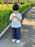 G.DUCK HELLO兒童天絲軟牛仔褲夏季2025新款男童褲子夏輕薄寶寶夏天哪吒防蚊褲 深藍(lán)色 90 cm 曬單實拍圖