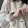 適用華為gt5表帶金屬gt4/gt3/gt2手表腕帶閃鉆watch5新款4pro女夏 鑲鉆不規(guī)則蝴蝶扣銀色 華為 Watch4/3/2Pro【46mm表盤】 曬單實(shí)拍圖