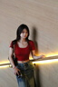 茯見(jiàn)2024新款正肩T恤女裝紅色U領(lǐng)短袖t恤女裝上衣夏季簡(jiǎn)約辣妹修身 紅色 M 曬單實(shí)拍圖