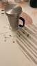 尚明耐熱玻璃泡茶杯茶水分離不銹鋼過(guò)濾辦公茶杯帶蓋帶把透明水杯家用 藍把500ml 曬單實(shí)拍圖