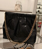 CHARLES&KEITH子母鏈條大容量流浪包托特包單肩斜挎包女包生日禮CK2-40671449 Black黑色 L 曬單實拍圖