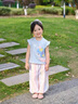 迪士尼寶寶女童夏季套裝2025新款兒童多巴胺防蚊褲兩件套小女孩寶寶夏日衣服 淺藍色(領(lǐng)口不包邊) 80 建議75-85cm9-12月 曬單實(shí)拍圖