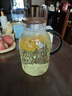 蘇泊爾（SUPOR）冷水壺涼水壺玻璃耐高溫家用大容量冷泡果汁花茶壺水杯茶壺套裝 杯子4個+壺 2L 曬單實拍圖