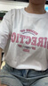 真維斯（JEANSWEST）2025年夏季純棉短袖t恤女休閑百搭半袖上衣小清新寬松時(shí)尚打底衫 白色 方向 L 曬單實(shí)拍圖