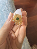 福來島黃金耳釘古法金時(shí)尚婚嫁首飾足金斯佳麗透輝石滴溜耳飾 工費(fèi)：1289元 7.81克 曬單實(shí)拍圖
