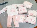 PEPEMAMA嬰兒衣服禮盒新生兒純棉套裝四季男女寶寶用品滿月百天禮物 冬季厚薄搭配小象16件套憧憬粉 66cm 曬單實(shí)拍圖