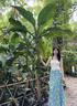 爾山集海邊度假風(fēng)套裝抽繩抹胸背心吊帶外穿上衣女夏季碎花半身裙兩件套 藍(lán)色碎花兩件套（抹胸+半裙） S 曬單實(shí)拍圖
