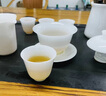 冰種玉瓷茶具和田玉羊脂玉瓷白瓷蓋碗套裝茶壺茶杯茶洗禮盒裝送禮 和田玉瓷12入西施壺（禮盒裝） 曬單實拍圖