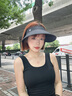 卡爾美（KELME）防曬面罩磁吸遮陽帽女2025新款全臉醫(yī)美防護蛋卷帽空頂帽子太陽帽 曬單實拍圖