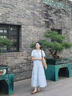 與欣裙子女夏季2025新款法式連衣裙夏天女氣質(zhì)溫柔風(fēng)寬松顯瘦甜美長裙 藍(lán)色 均碼 可備注碼數(shù) 曬單實拍圖