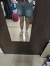 婍妡復(fù)古a字闊腿牛仔短褲女夏季2025年新款顯瘦寬松高腰熱褲子潮夏天 淺藍(lán)色 【高品質(zhì)】 XL (建議115-125斤) 曬單實(shí)拍圖