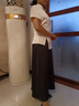 婭麗達(dá)優(yōu)雅高級流光緞面絲滑長款裙子女2025新款松緊腰春季半身裙 氣質(zhì)黑 常規(guī) (A0) L 曬單實(shí)拍圖