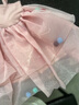 班喜迪女童夏裝連衣裙2025新款洋氣兒童公主裙周歲寶寶禮服蓬蓬紗裙夏季 粉色 90 曬單實(shí)拍圖