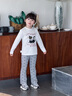 可英 GOWINBABY女童長(zhǎng)袖t恤新款2025秋季女孩蕾絲圓領(lǐng)上衣女寶可愛卡通百搭t恤衫 灰色 130 （適合身高120cm-130cm） 曬單實(shí)拍圖