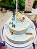 元祖婚慶節(jié)日 新鮮生日蛋糕同城配送 當(dāng)日送達(dá) 鮮奶蛋糕動物奶油多層 福運(yùn)錦鯉（雙層蛋糕） 雙層6+10號（9-13人食用） 曬單實拍圖