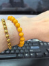 楊氏六喜收藏級天然蜜蠟手串男士俄料雞油黃白妖花琥珀手鏈女士正品保真 【雞油黃】天然蜜蠟手串-8mm 曬單實(shí)拍圖