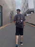 美茵圣休閑短褲夏季七分褲速干運動大碼夏天寬松沙灘褲薄款舒適大褲衩 深灰+黑色 XL 【135-150斤】 曬單實拍圖