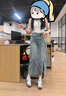 佐敘半身裙女2025年夏季新款高腰開叉中長款直筒顯瘦梨形復(fù)古包臀長裙 復(fù)古藍 M （80-95斤） 曬單實拍圖