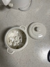 颯望【德國】陶瓷燉盅家用隔水燉燕窩蒸蛋加厚專(zhuān)用湯盅雙耳帶雙蓋煲湯 白色L【裝帶勺子】 450ML 1個(gè) 曬單實(shí)拍圖