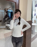 CHANEELR & KARITH真絲絲巾女士小方巾女小領(lǐng)巾禮物發(fā)帶小絲巾配襯衫桑蠶絲時尚百搭 紫色花鳥 53*53 曬單實拍圖