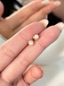 中國黃金CHINA GOLD小方糖黃金耳釘女足金珍珠耳飾中秋節禮物送女友老婆生日實(shí)用足金珍珠耳釘 曬單實(shí)拍圖