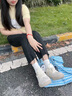 ZHR休閑鞋女內(nèi)增高夏季女鞋多巴胺百搭透氣德訓(xùn)鞋女 QS52E 米色 37 曬單實(shí)拍圖