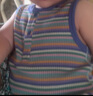 babylove嬰兒背心包屁衣夏季透氣衣服莫代爾無袖三角哈衣爬服條紋寶寶夏裝 曬單實拍圖