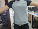捷虎泳衣女分體泡溫泉游泳衣保守遮肚顯瘦抗氯速干兩件套 黑灰色XXL 曬單實(shí)拍圖